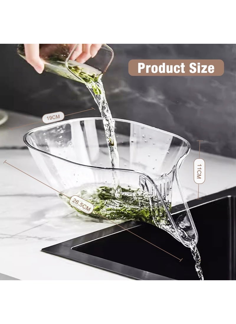 SUPVOX Supvox® Funnel Food Drainer, Kitchen Strainer Basket Mesh Strainers Multi-Functional Drain Basket Removable Plastic Strainer Basket Drain Bowl for Food Fruits Pasta, Vegetable, Fruit, Stew  - Image 3