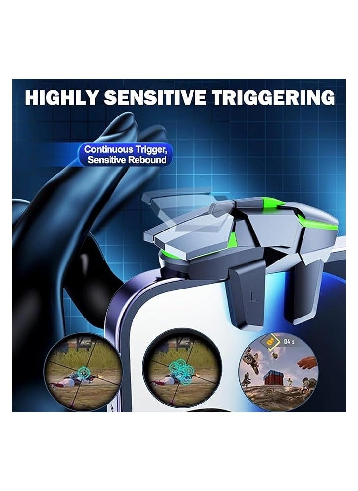 Raxoom 6 Trigger Pubg Mobile Controller, Smart Phone Game Controller, Gamepad Large Thickness, 6 Fingers Sensitive Aim & Shoot  - Image 5