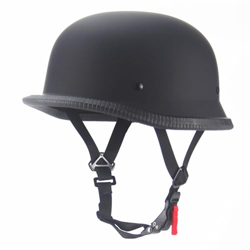 SanQing German Style Motorcycle Helmet,Adult Half Helmet Open Face DOT Approved, Motorcycle Cruiser Scooter Cool Helmet (Large, Matte Black) - Image 2
