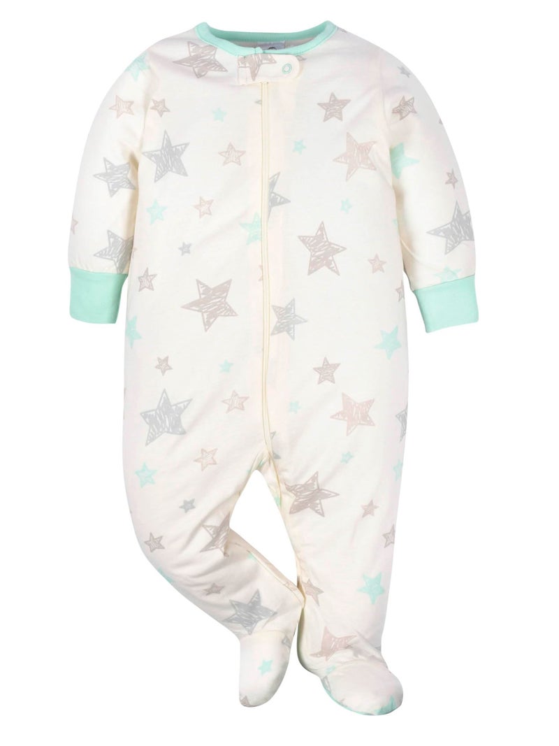 Gerber Unisex Baby 4 Pack Sleep 'N Play Footie Elephants Newborn - Image 3