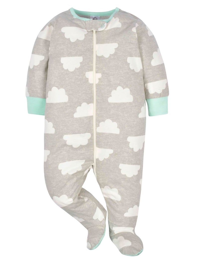 Gerber Unisex Baby 4 Pack Sleep 'N Play Footie Elephants Newborn - Image 5