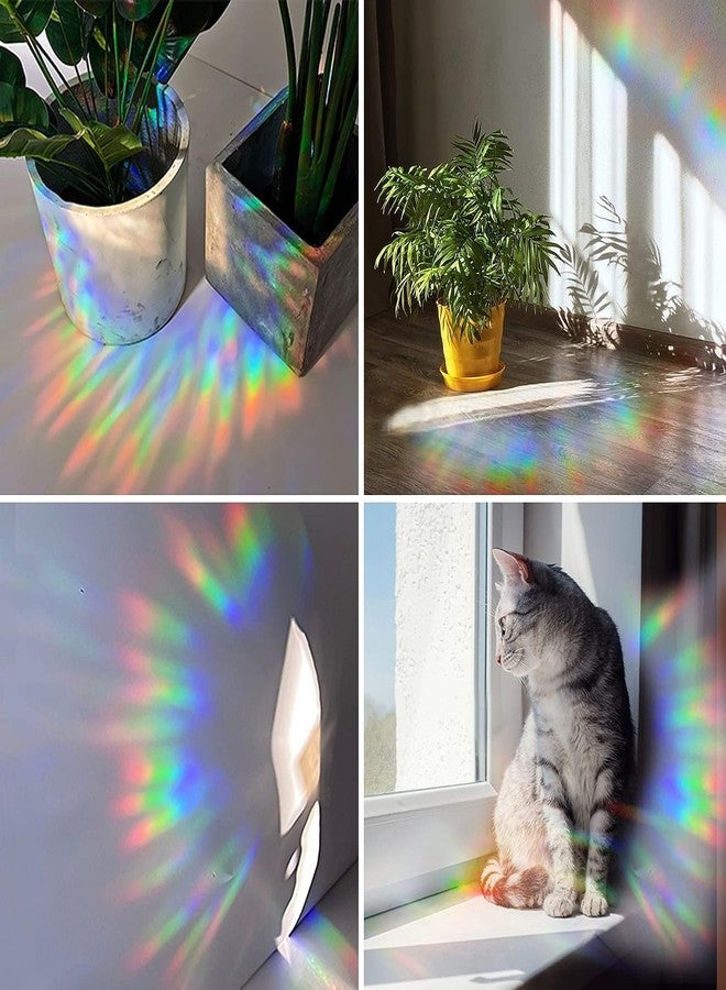 Shawula 15PCS Bat Window Clings - Anti-Collision Window Decals to Save Birds from Window Collisions,Non Adhesive Prismatic Vinyl Window Clings, Rainbow Stickers - Image 5