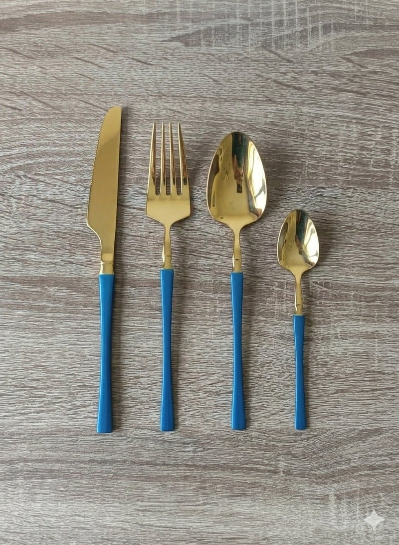 VALORIS Spoon and Fork Set – Colorful Cutlery Set with Tea Spoons, Table Spoons & Forks | Kitchen Utensils Set for Dining, Camping & Travel | Stainless Steel Cutlery Set for Home Kitchen - Image 4