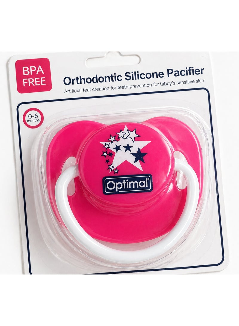 Optimal Silicone Baby Pacifier With Cover  – 6+ Months | Bpa-Free | Assorted - Image 2