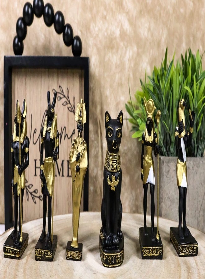 Ebros Gift Egyptian Classical Deities Osiris Thoth Seth Horus Anubis Bastet Set of 6 Miniature Figurine Gods of Egypt Dollhouse Miniature Figurines Legends of Ancient Egypt Collectible - Image 2