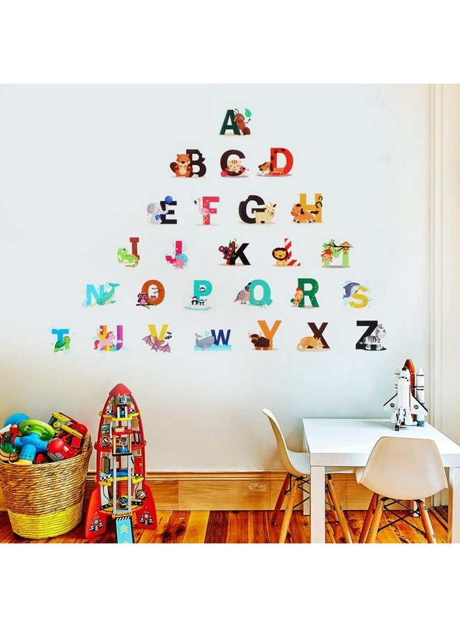 CCINEE Animal Alphabet Wall Decals, ABC Educational Colourful Creative Sticker Removable Art Sticker for Kids Nursery Bedroom Living Room Wall Decorations - Image 5
