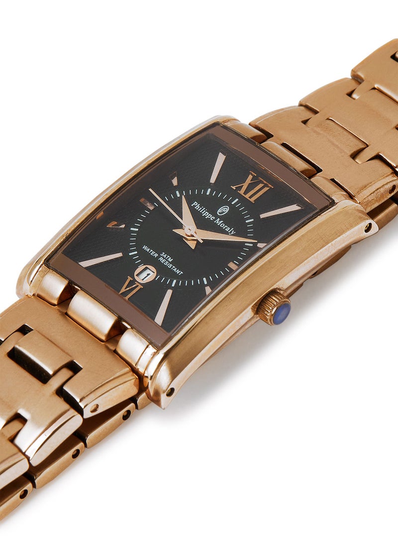 Philippe Moraly of Switzerland Metal Analog Wrist Watch M1134RB - 24.5mm - Rose Gold - Image 2