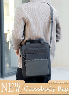 Waterproof Crossbody Bag for Men Ideal Shoulder Bag Multi-pocket Sling Purse Large Capacity Handbag for Travel Hiking Work and School