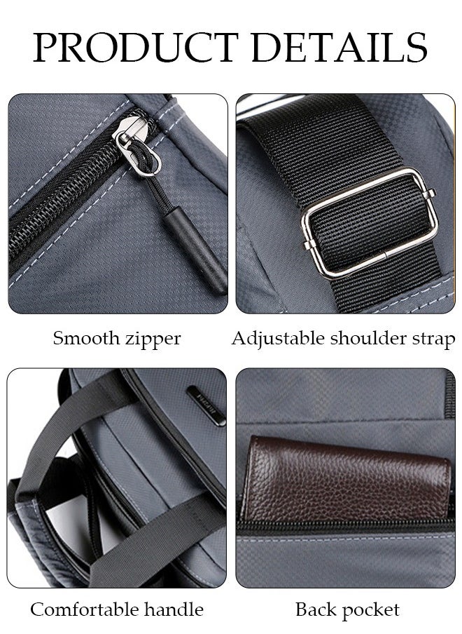 DUNISO - Waterproof Crossbody Bag for Men Ideal Shoulder Bag Multi-pocket Sling Purse Large Capacity Handbag for Travel Hiking Work and School - Image 1