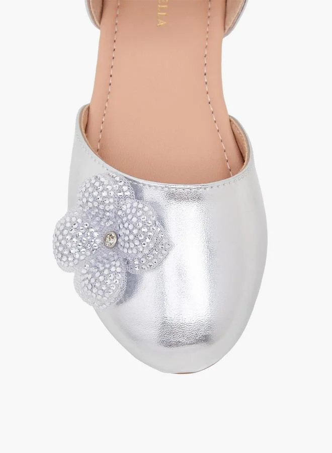 Flora Bella By Shoexpress SILVER Flora Bella Girls Embellished Ballerina Shoes for Women | Best Price UAE