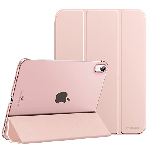 MoKo for iPad (A16) 11th Generation Case 11 Inch 2025, iPad 10th Generation Case 10.9 Inch 2022, Slim Stand Hard PC Translucent Back Shell Smart Cover, Support Touch ID, Auto Wake/Sleep, Rose Gold - Image 1