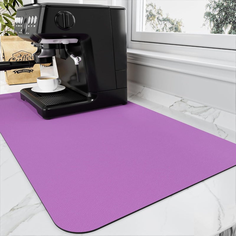 HotLive حصيرة HotLive Coffee Mat - ذات قاعدة ماصة وجانب مطاطي، مناسبة لتجفيف الأطباق على طاولات المطبخ أو البارات، تتناسب تحت أجهزة تحضير القهوة وآلات الإسبريسو. - Image 1