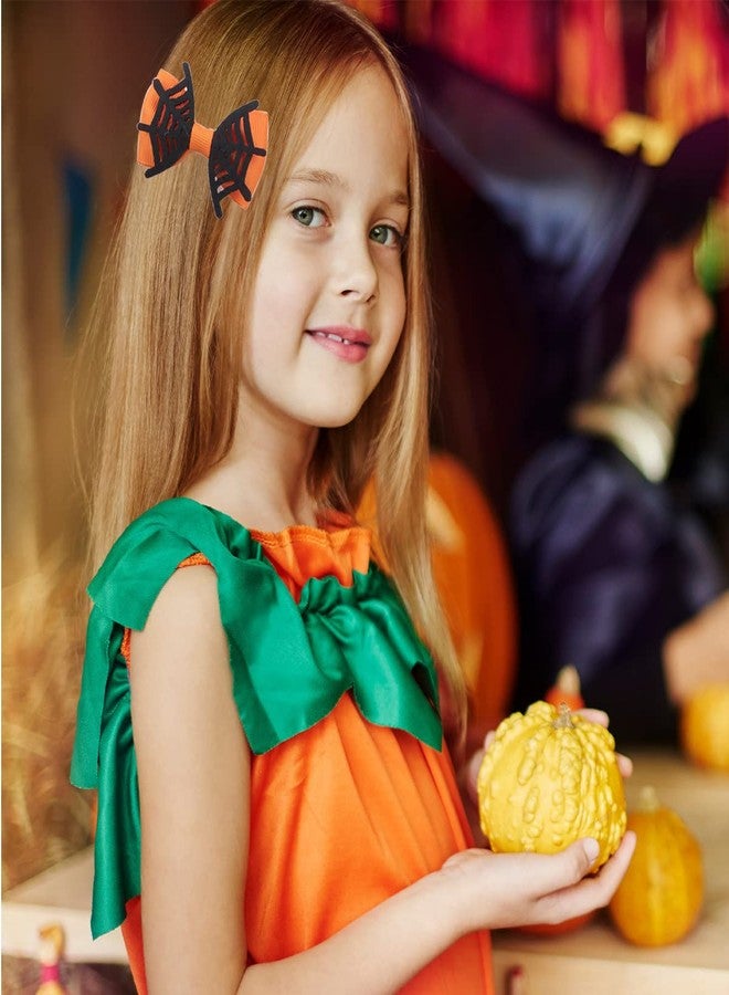 Aaiffey 6Pcs Halloween Hair Bows Clip Halloween Hair Accessories Headdress Pumpkin Hair Pins Ghost Hair Barrette Spider Hair Clips Girls Festive Parties - Image 5