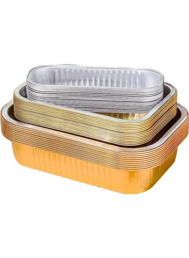 Faxilon Fasailong Air Fryer Aluminum Foil Trays, Baking Pudding Cups, Cake Molds, Barbecue Oven Foil Boxes, 30 Pieces - Image 3