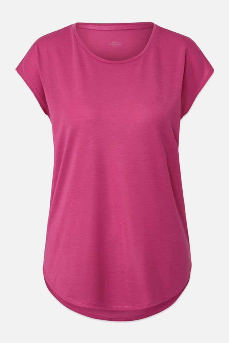 Tchibo تي شيرت رياضي نسائي قصير الأكمام، وردي - Image 2