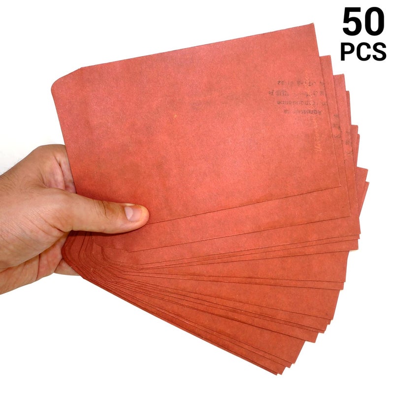 IFAMIO 50 Pcs Vintage Envelopes Red Brown Retro Style Kraft Paper Envelope for Mail Letter Postcard Gift - Image 3