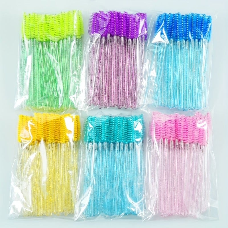 44pcs White Eyelash Brush Makeup Brushes Comb Mascara Applicator Wand Lash Tools Eyebrow Combs - Image 1