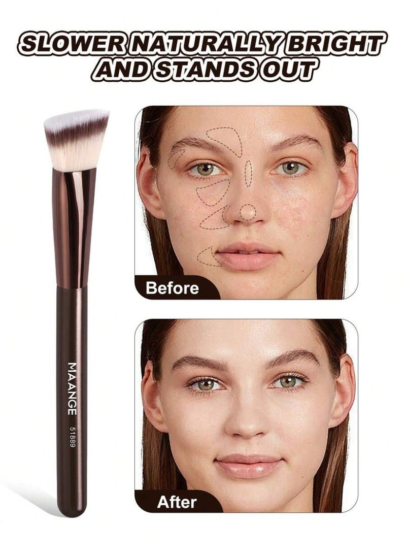 مانجي مجموعة من فرش المكياج الناعمة والاحترافية للحصول على مظهر مكياج ناعم وأنيق 5 قطع - Image 5