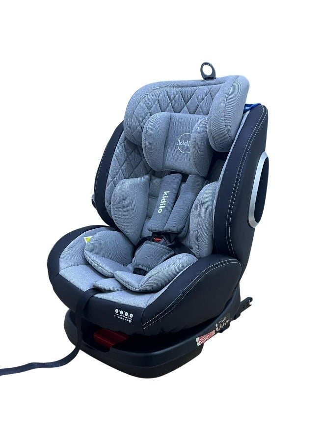 كيديليو مقعد سيارة يدور 360 درجة مع نظام Isofix، مواجهًا للخلف والأمام، طراز (105A) رصاصى - Image 1