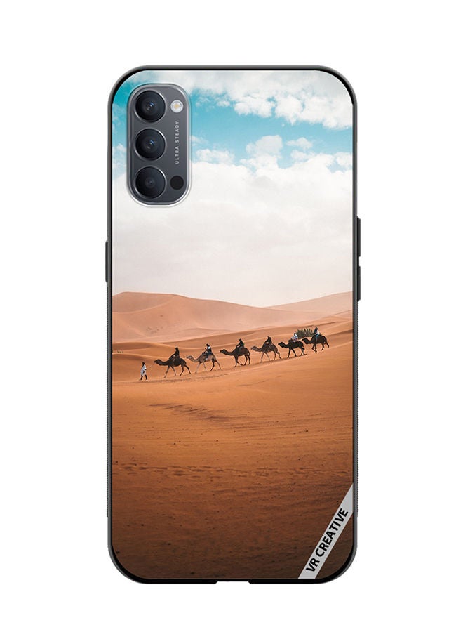 VR CREATIVE Protective Case Cover For Oppo Reno4 Pro 5G Camel In Desert Design Multicolour - Image 1
