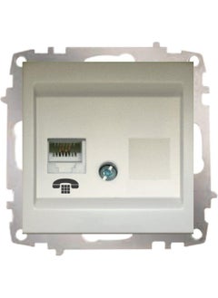 Elbi Zena Mek.titanium 1RJ11 Telephone Socket 