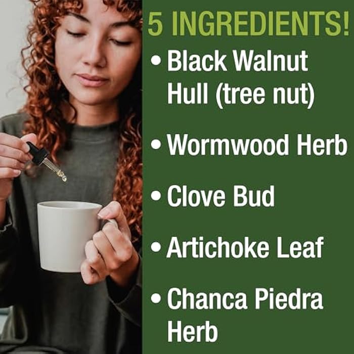 Peak Performance Wormwood Black Walnut Clove Cleanse for Humans. Elimination Detox + Intestinal Support Liquid Tincture Supplement for Adults and Kids. with Artichoke and Chanca Piedra for Additional Benefits - Image 3