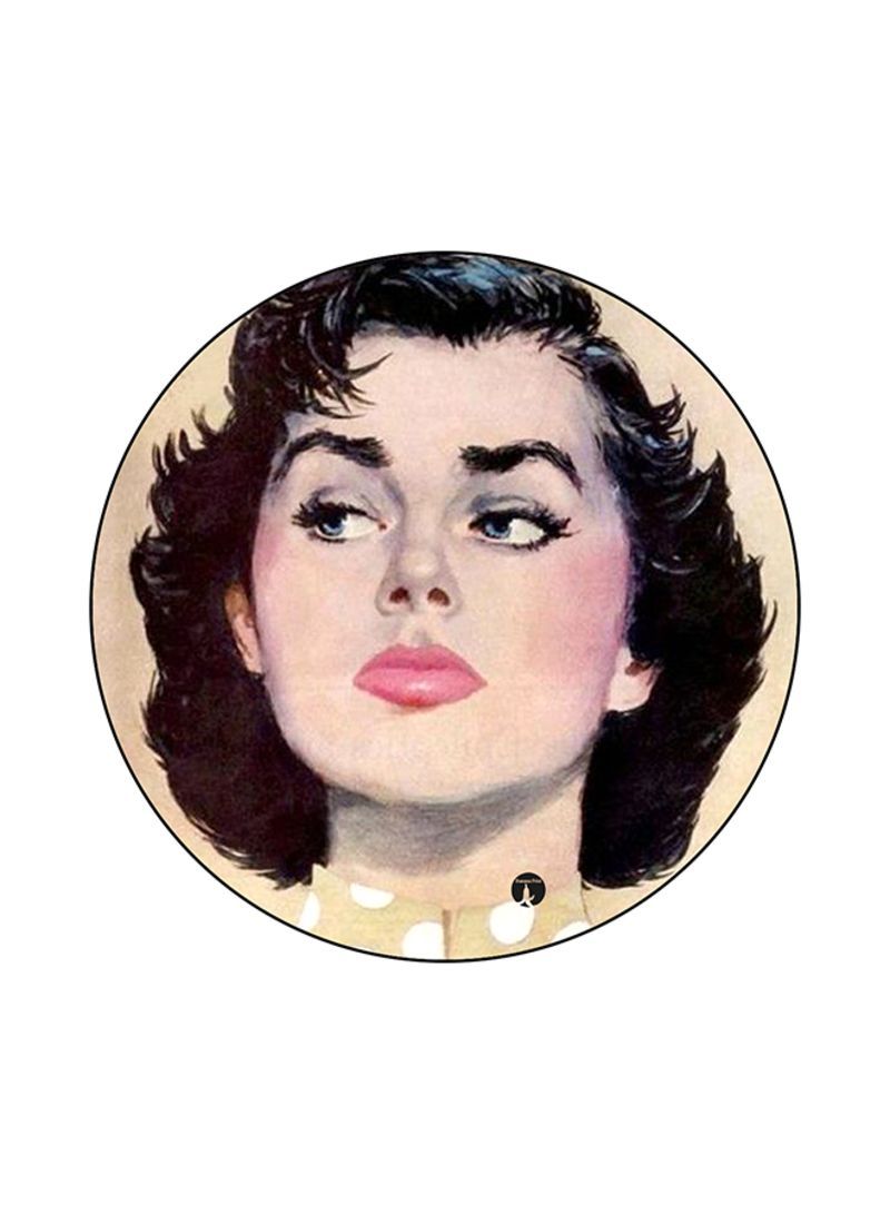 RKN Vintage Art Round Mouse Pad Multicolour