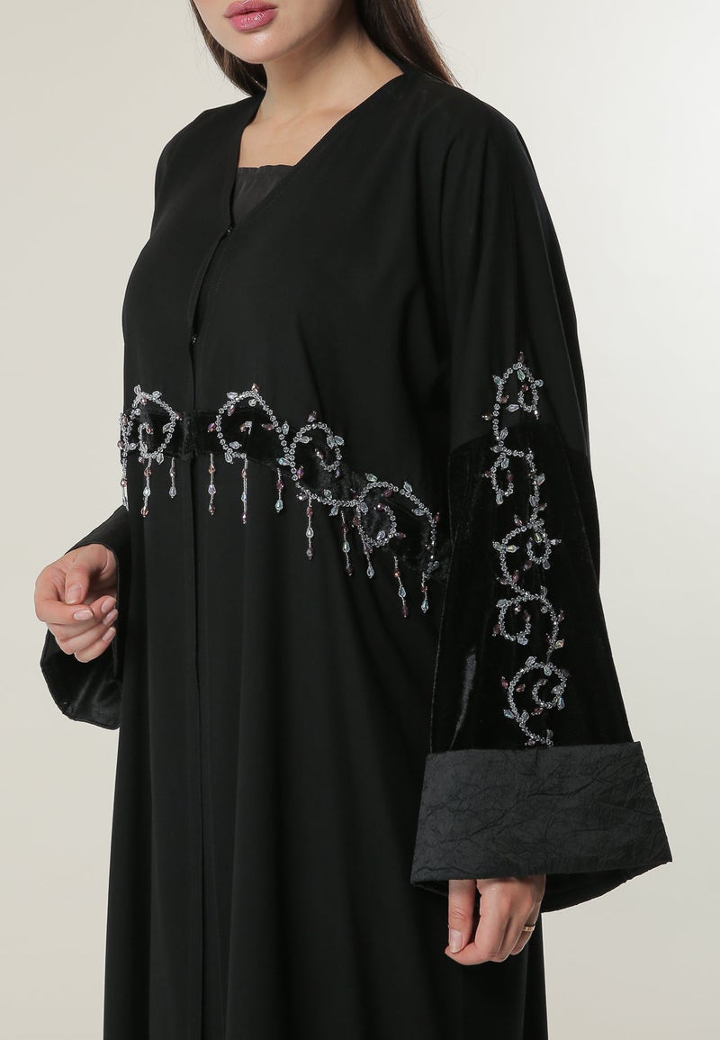 مويستريت عباية بأكمام واسعة مزينة - Image 4