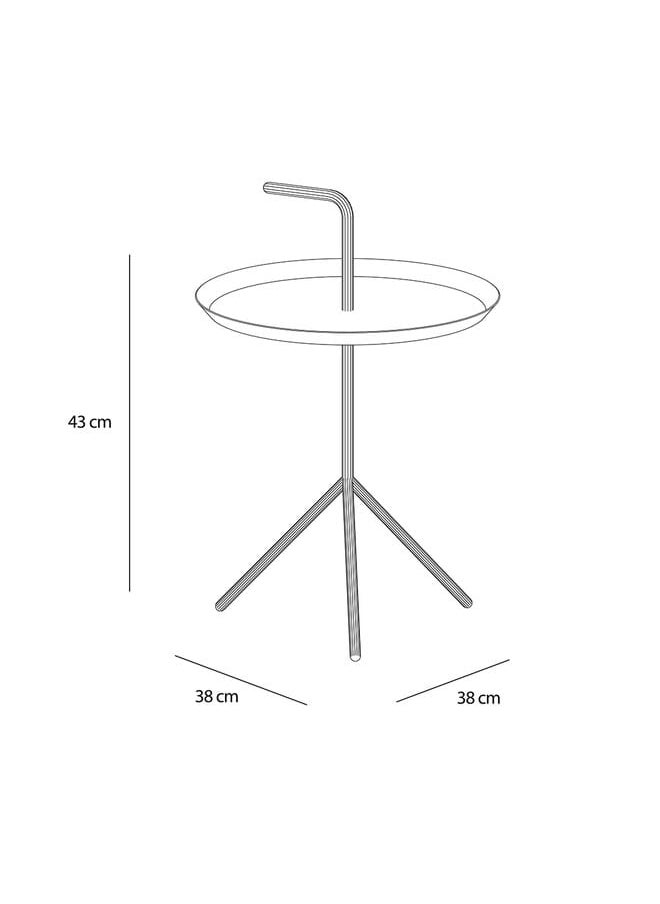 Woodz Kane Full Metal Side Table Black  - Image 2
