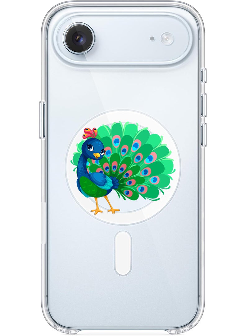 Theodor Magnetic Case for Apple iPhone 17 Air Compatible with MagSafe Wireless Charging, Shockproof Phone Bumper Cover - peacock - Image 1