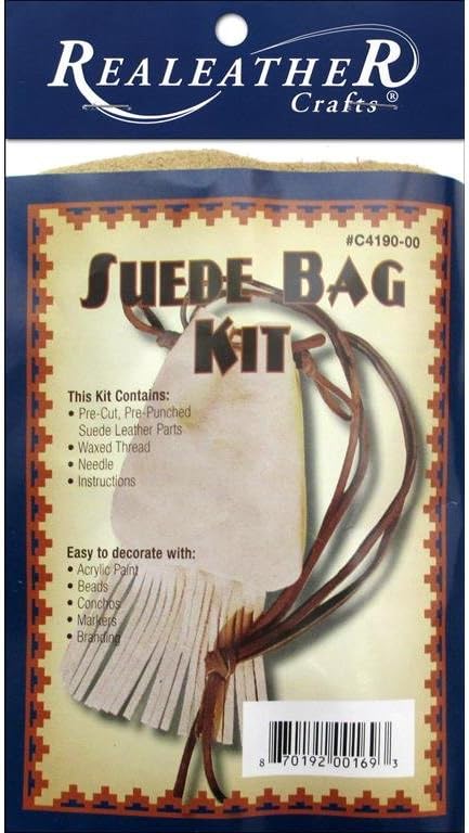 Realeather Crafts C419000 Suede Fringed Pouch 1 Multicolor