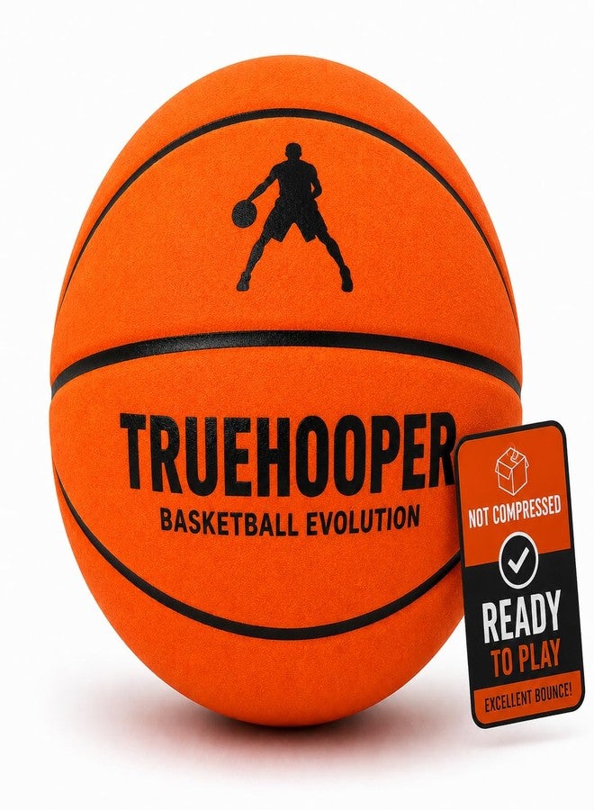 TRUEHOOPER Silent Basketball – Size 7 Indoor Basketball (PRO Version) - Grooved Foam Ball for Quit Dribbling and Indoor Training – Higher Bounce Noiseless Ball - Non-Deforming Packaging - Image 1
