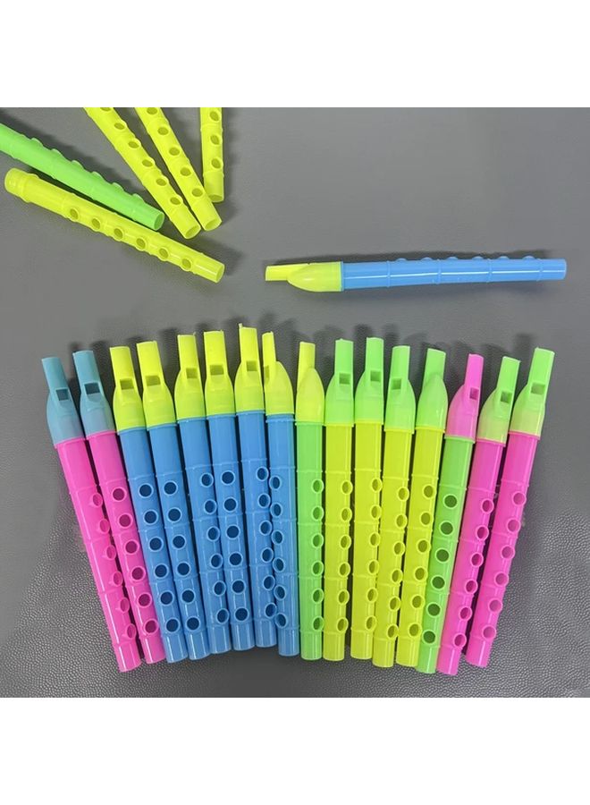25Pcs Random Colors PVC Beginner Flute Toy Set Holiday Birthday Carnival Gift - Image 1