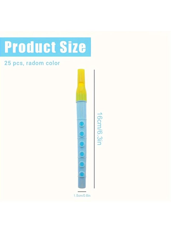 25Pcs Random Colors PVC Beginner Flute Toy Set Holiday Birthday Carnival Gift - Image 2