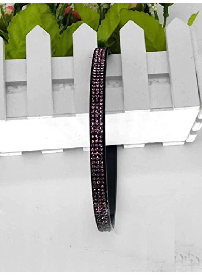 Suoirblss 6 Pcs Rhinestone Headband Headwear With Teeth Hair Hoop Head Band Hair Band Nonslip Teeth Hairband For Women (Three Rows Of Crystal) - Image 3