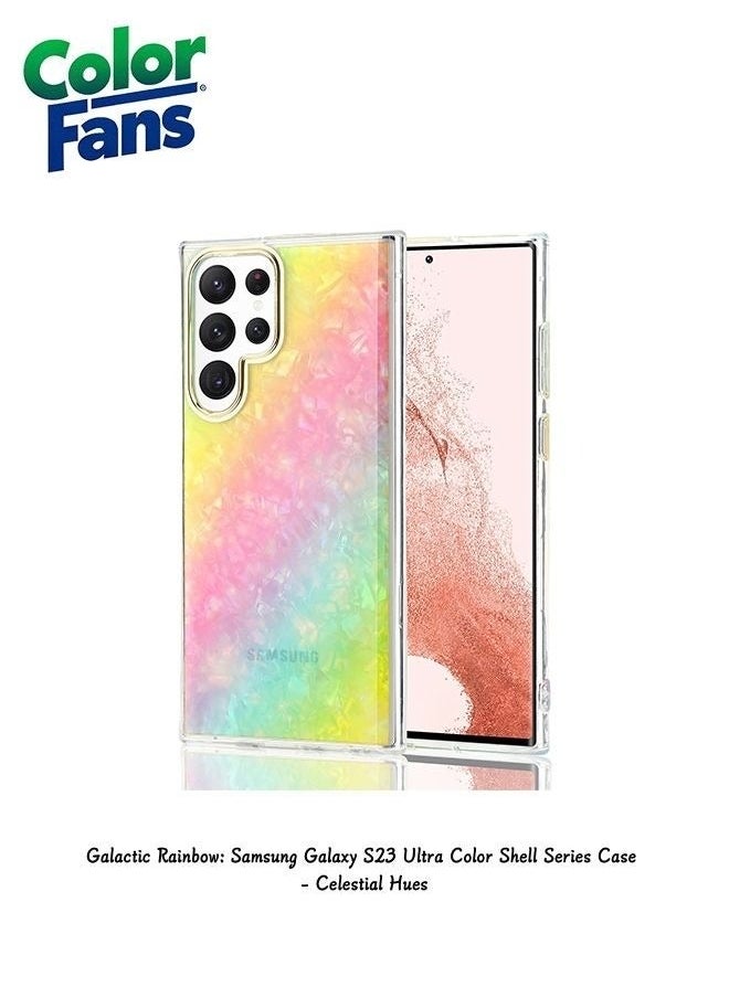 Color Fans Galactic Rainbow: Samsung Galaxy S23 Ultra Color Shell Series Case - Celestial Hues 