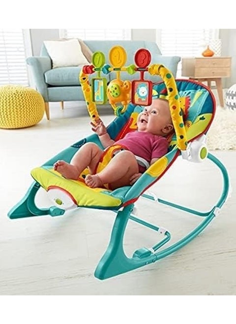 Infant To Toddler Adjustable Recliner Rocker With Soothing Vibration And 3-points Harness, 0 Months +