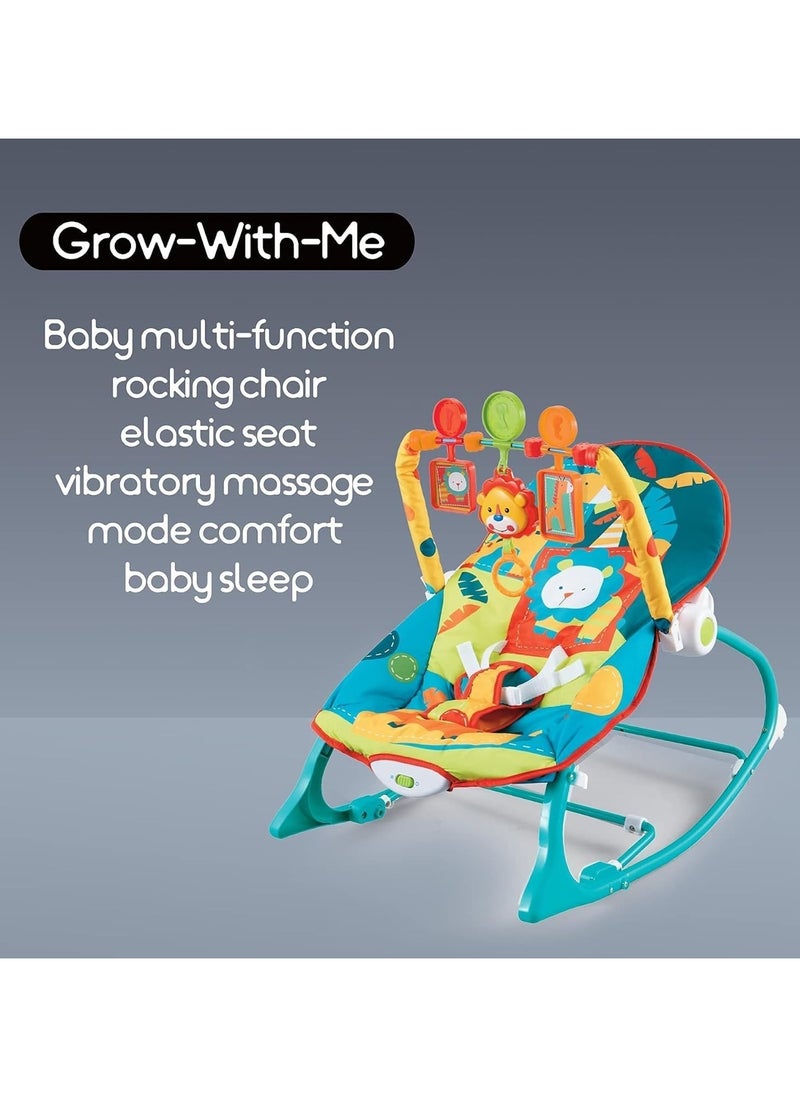 Infant To Toddler Adjustable Recliner Rocker With Soothing Vibration And 3-points Harness, 0 Months +