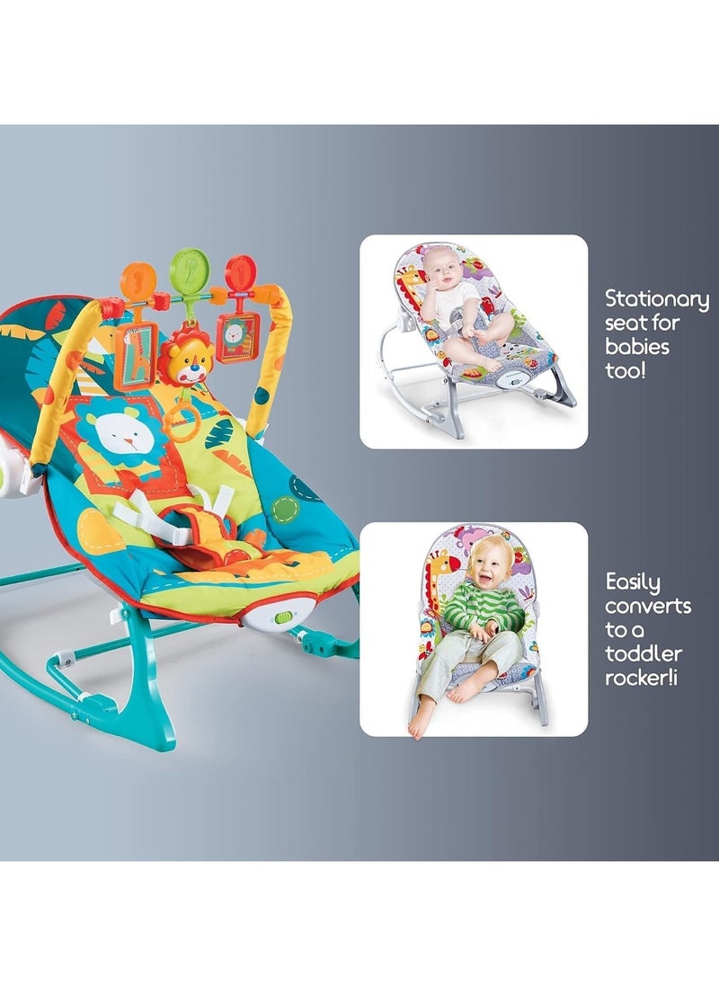 Infant To Toddler Adjustable Recliner Rocker With Soothing Vibration And 3-points Harness, 0 Months +