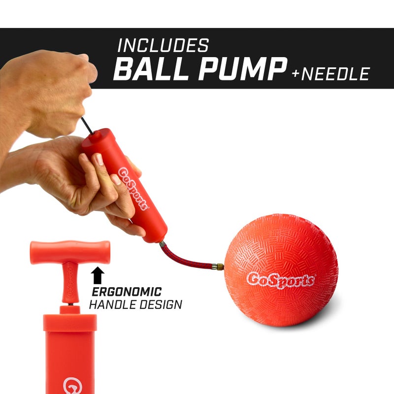 GoSports 5 Inch Inflatable No Sting Dodgeball 6 Pack Includes Ball Pump & Mesh Bag - Image 2