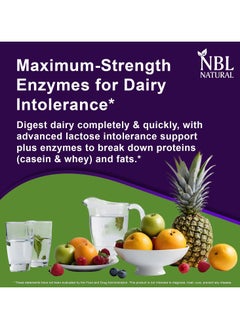 NBL Natural Lactase Enzyme for Dairy Intolerance, With Protease, Relieves Digestive Discomfort, 90 capsules for Dairy Intolerance, With Protease, Relieves Digestive Discomfort, 90 capsules  - Image 4