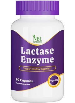 NBL Natural Lactase Enzyme for Dairy Intolerance, With Protease, Relieves Digestive Discomfort, 90 capsules for Dairy Intolerance, With Protease, Relieves Digestive Discomfort, 90 capsules  - Image 1