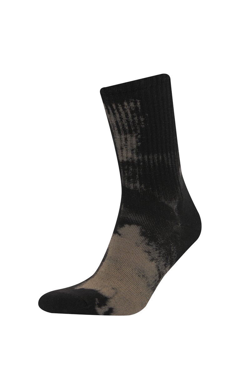 DeFacto Man Man Batik Dyed Combed Cotton Long Tennis Socks - Image 1