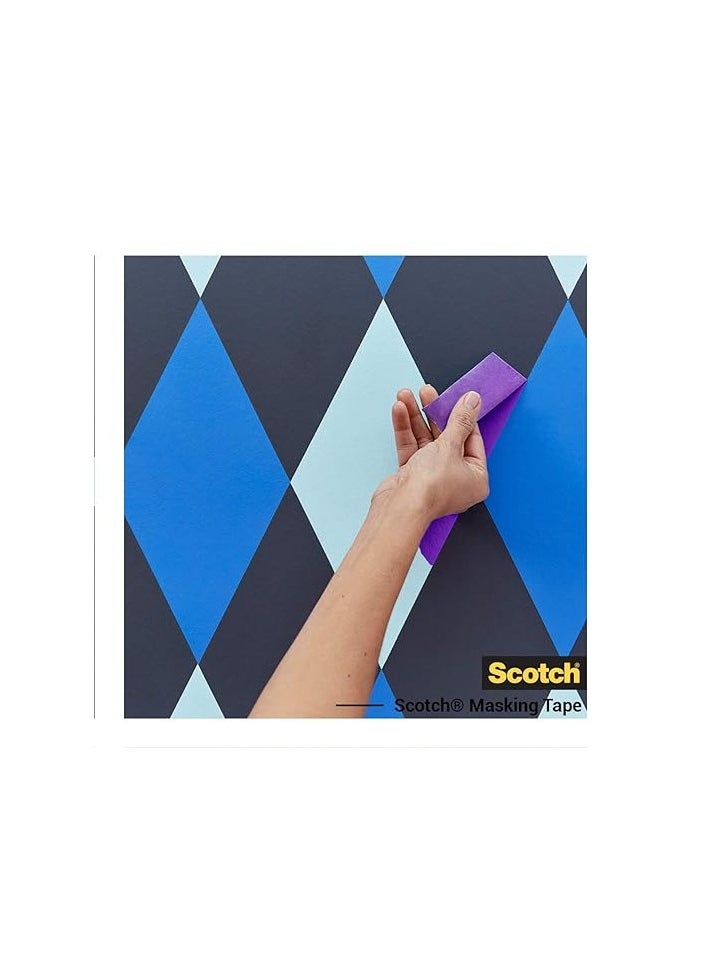 Scotch(R) Scotch Delicate Surface Advanced Masking Tape, 24mm x 41m - Super-Sharp Paint Lines, For Delicate Painting and Decorating Indoor - Optimal Adhesive Painters Tape For Wallpaper and Furniture  - Image 5
