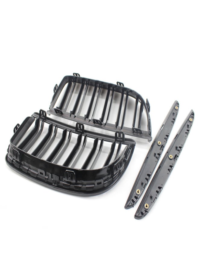 2Pcs Gloss Black Front Bumper Hood Kidney Grille Racing Grille Replacement for BMW E90 4 Door 2005-2008 - Image 5