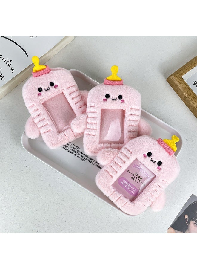 NIBEMINENT 1 - Piece Kawaii Bottle Kpop Photo Card Holder Pendant Key Chain ID Badge Holder ID Card Holder Photo Card Protector for School ID Office ID Access Card for Women Girls - Image 3