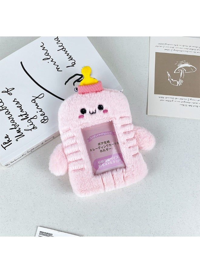 NIBEMINENT 1 - Piece Kawaii Bottle Kpop Photo Card Holder Pendant Key Chain ID Badge Holder ID Card Holder Photo Card Protector for School ID Office ID Access Card for Women Girls - Image 1