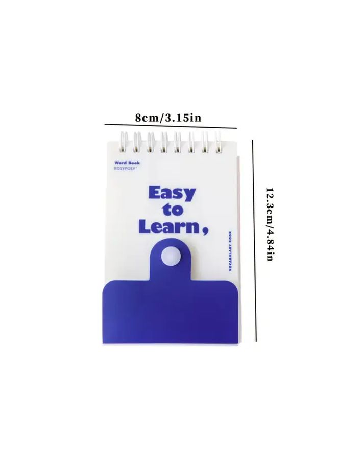 A5 Lined Notebook with Matte Finish Blue Compact Portable Notepad for Office School Writing Journaling - Image 2