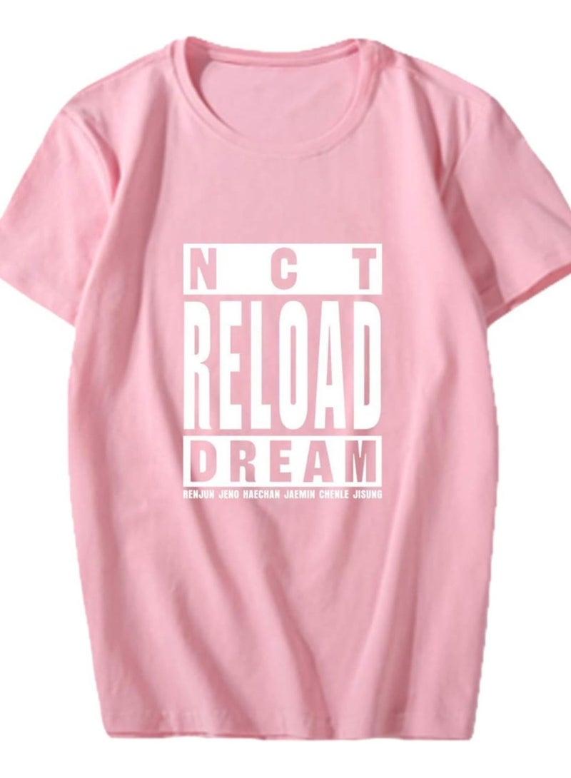 NCTDREAM Unisex Printed Cotton T-Shirt for Men and Women – Comfortable K-Pop Fan Merch, Casual Everyday Wear