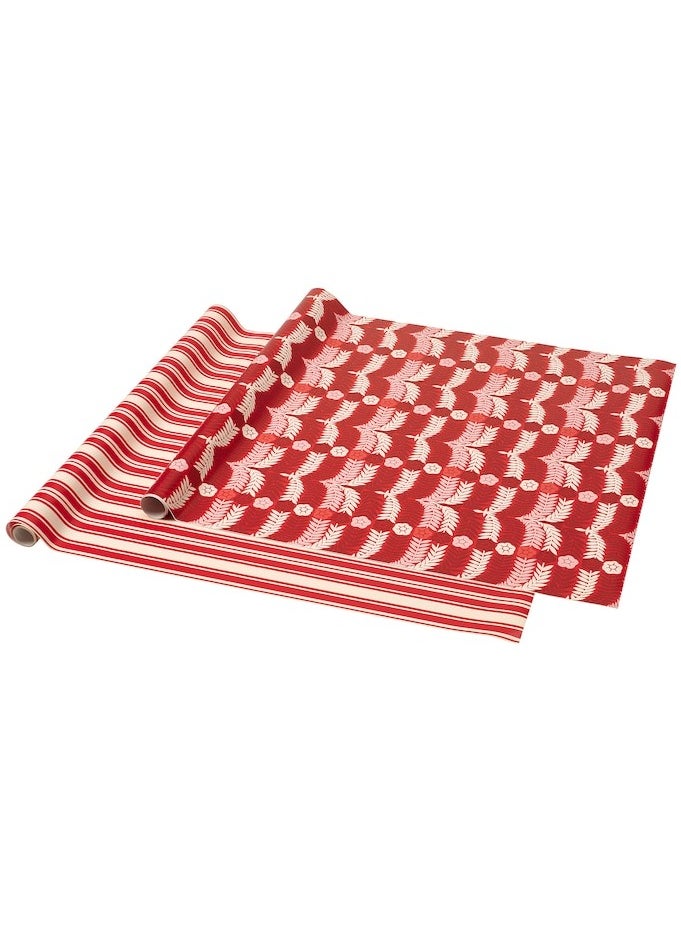 Generic VINTERFINT Gift wrap roll, mixed patterns red, 3x0.7 m/2.10 m² 6m  - Image 1